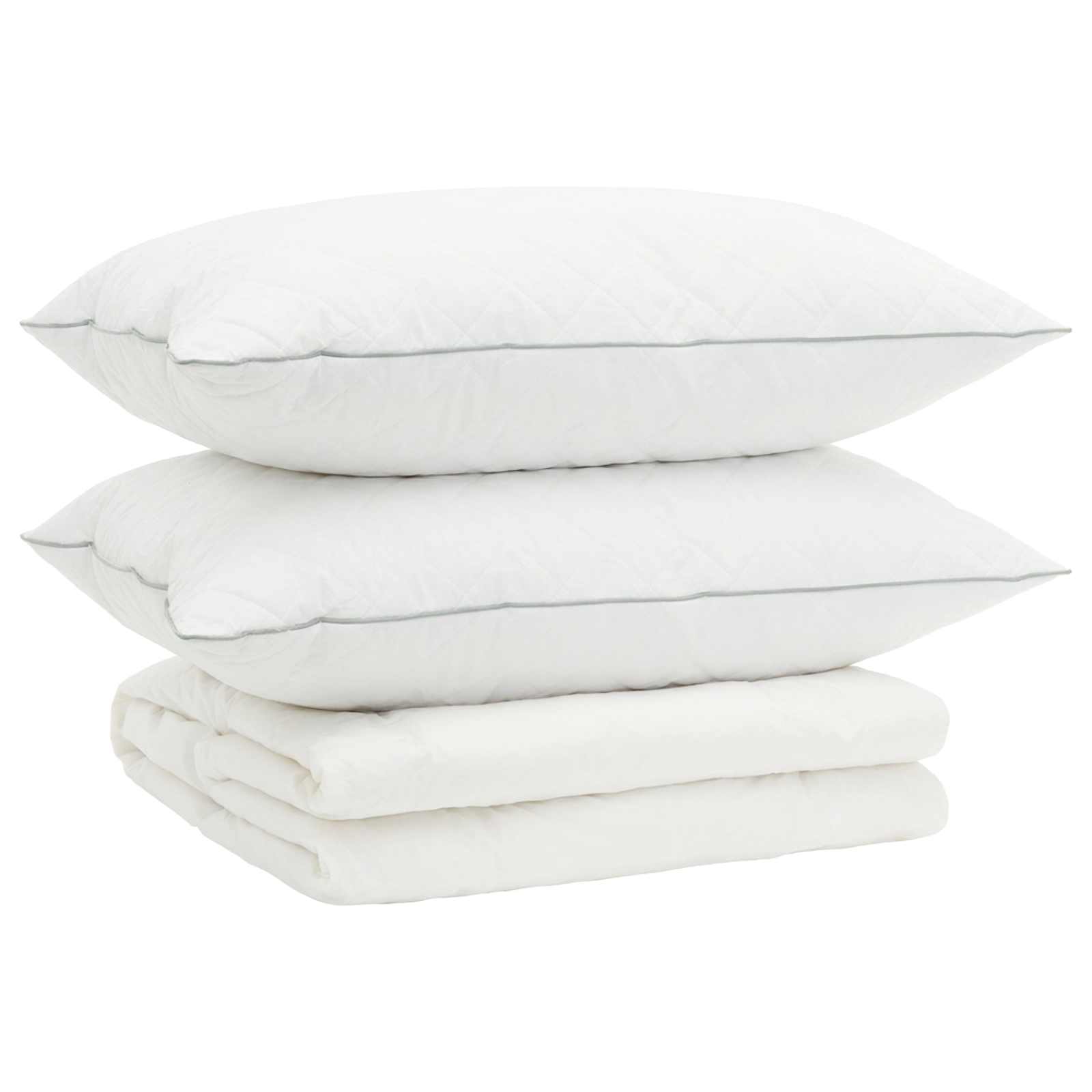90% ganzen dons dekbedset FULDA 3 pcs 240 x 260 cm Zomer Wit image 2