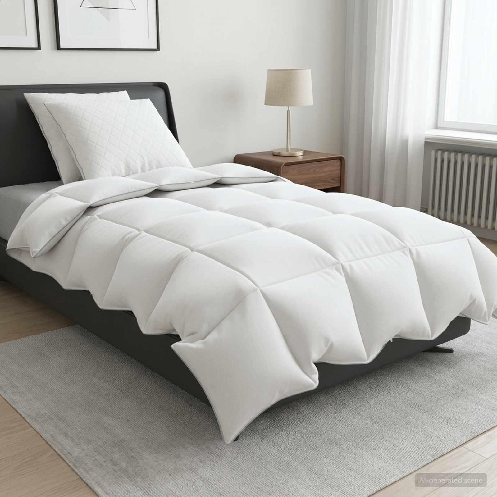 90% ganzen dons dekbedset FULDA 3 pcs 135 x 220 cm Winter Wit image 1