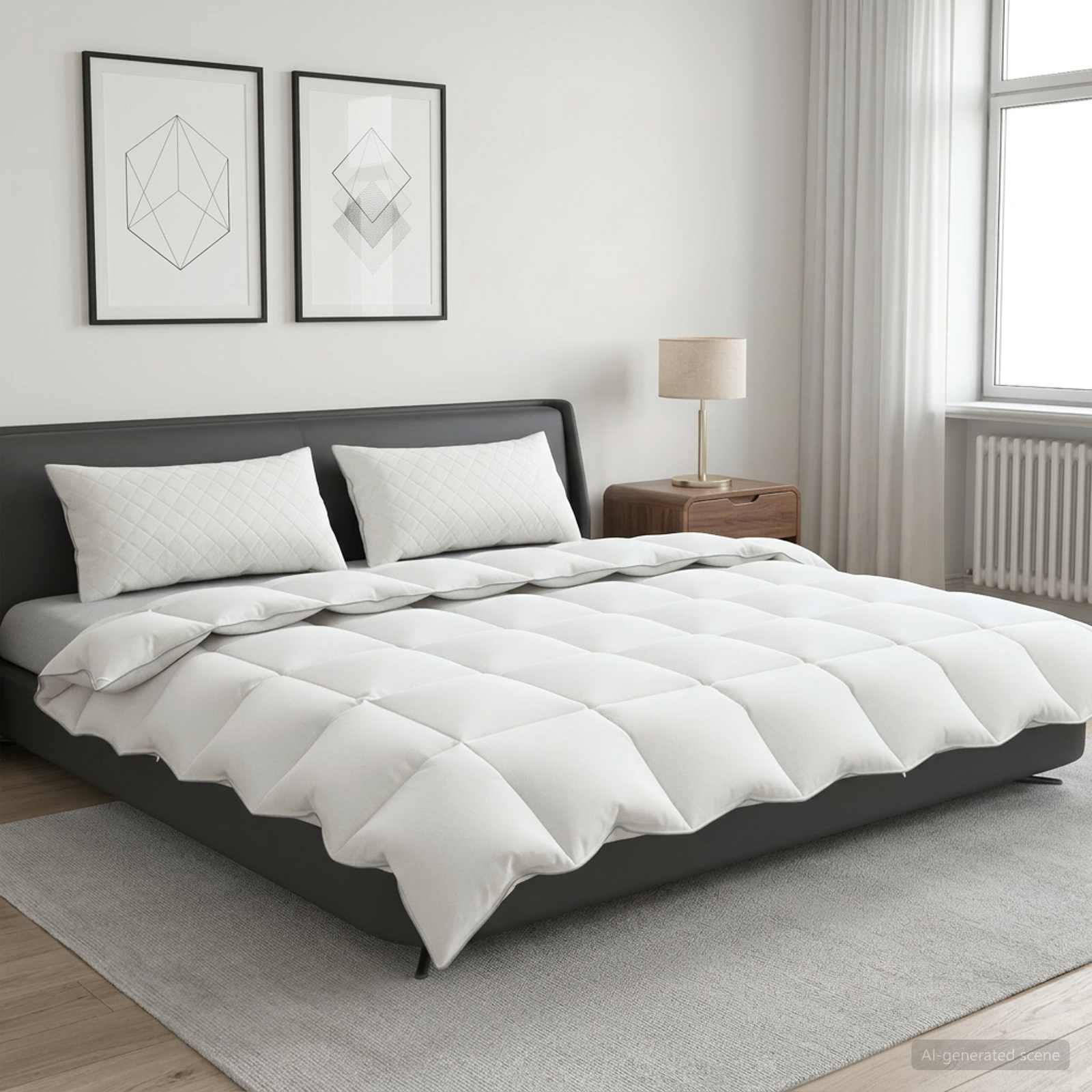 90% ganzen dons dekbedset FULDA 3 pcs 240 x 260 cm Winter Wit image 1