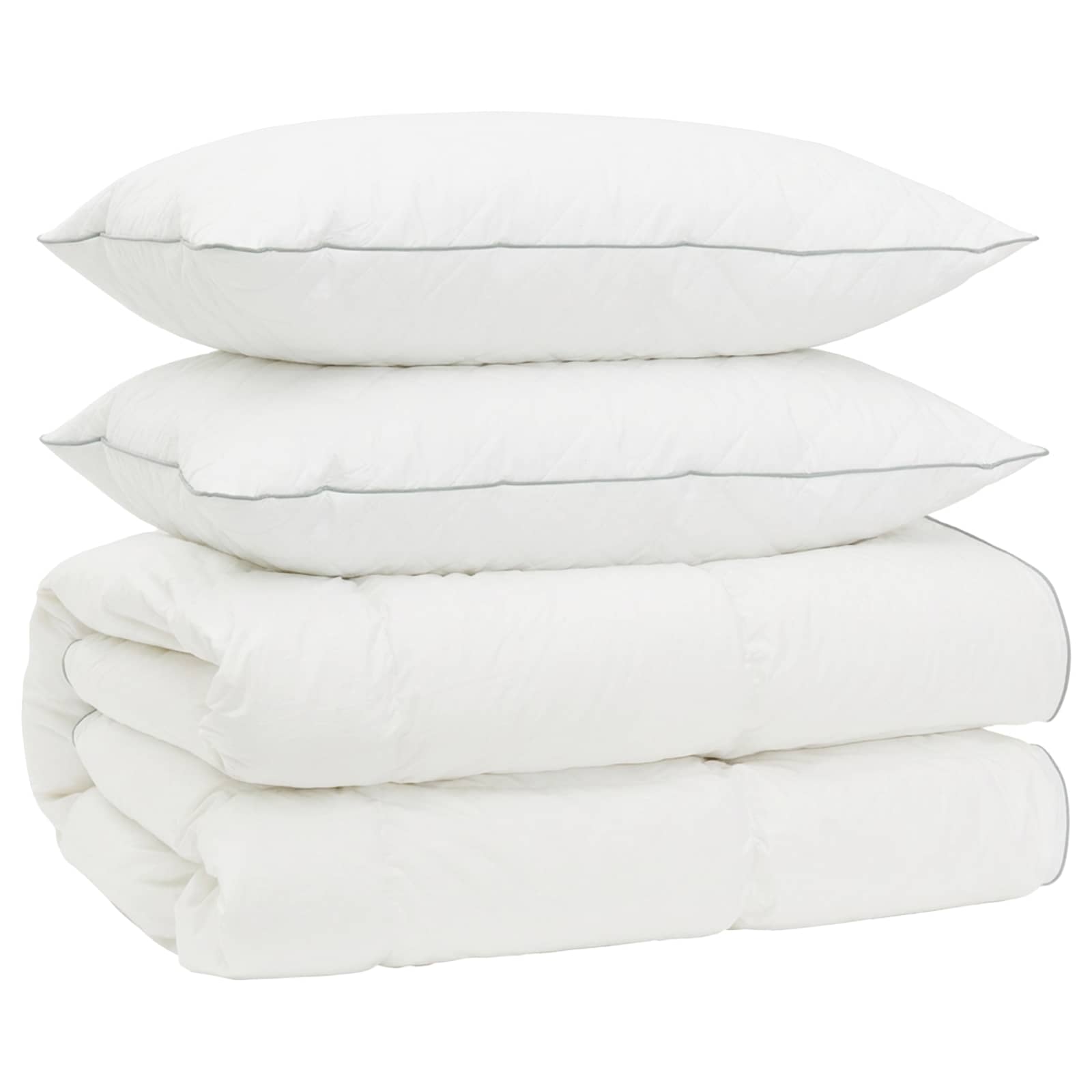90% ganzen dons dekbedset FULDA 3 pcs 240 x 260 cm 310 GSM Wit image 2