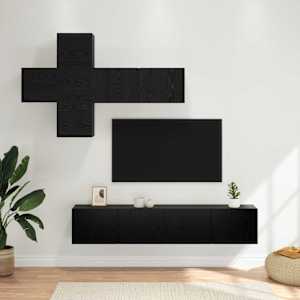 Komplet TV omaric Namestitev na steno 3 pcs Inženirski les