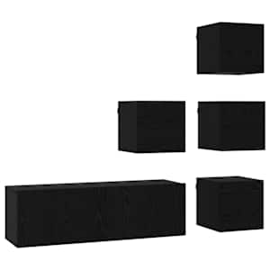 Sestava TV skříněk 5 pcs 100 x 30 x 30 cm Černý dub - obrázek 2