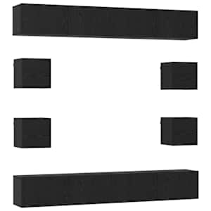 Sestava TV skříněk 8 pcs 100 x 30 x 30 cm Černý dub - obrázek 2