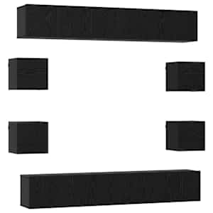 Sestava TV skříněk 10 pcs 180 x 30 x 30 cm Černý dub - obrázek 2