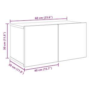 Sestava TV skříněk 10 pcs 180 x 30 x 30 cm Černý dub - obrázek 10