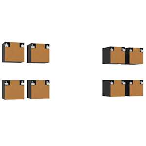 Nástěnný TV kabinet Nástěnný 8 pcs Černý dub 30,5 x 30 x 30 cm - obrázek 5