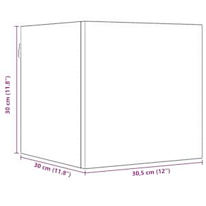 Nástěnný TV kabinet Nástěnný 8 pcs Černý dub 30,5 x 30 x 30 cm - obrázek 7