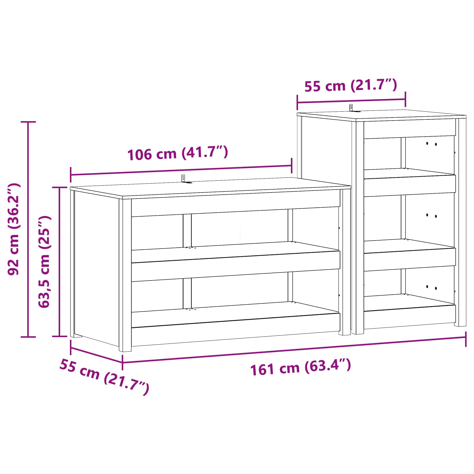 Outdoor Kitchen Cabinet MEPPEL size guide