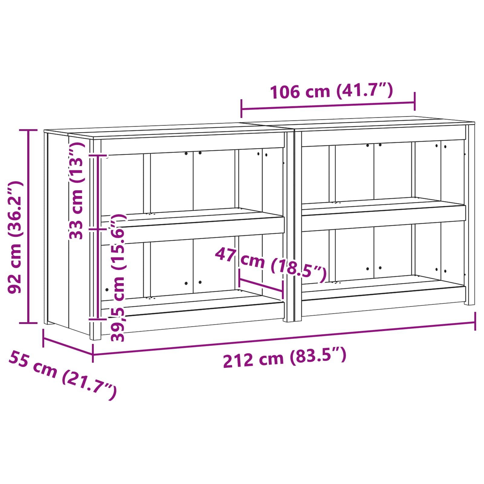 Zunanja kuhinjska omarica MEPPEL 2 pcs Naravni Douglas - slika 7