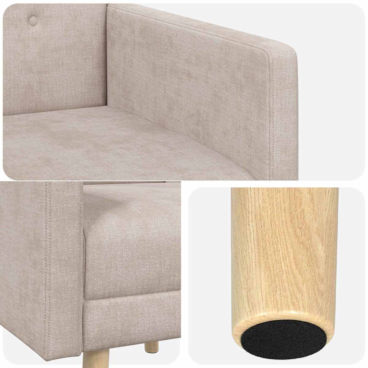 Accentstol Chenille Stof - Billede 6