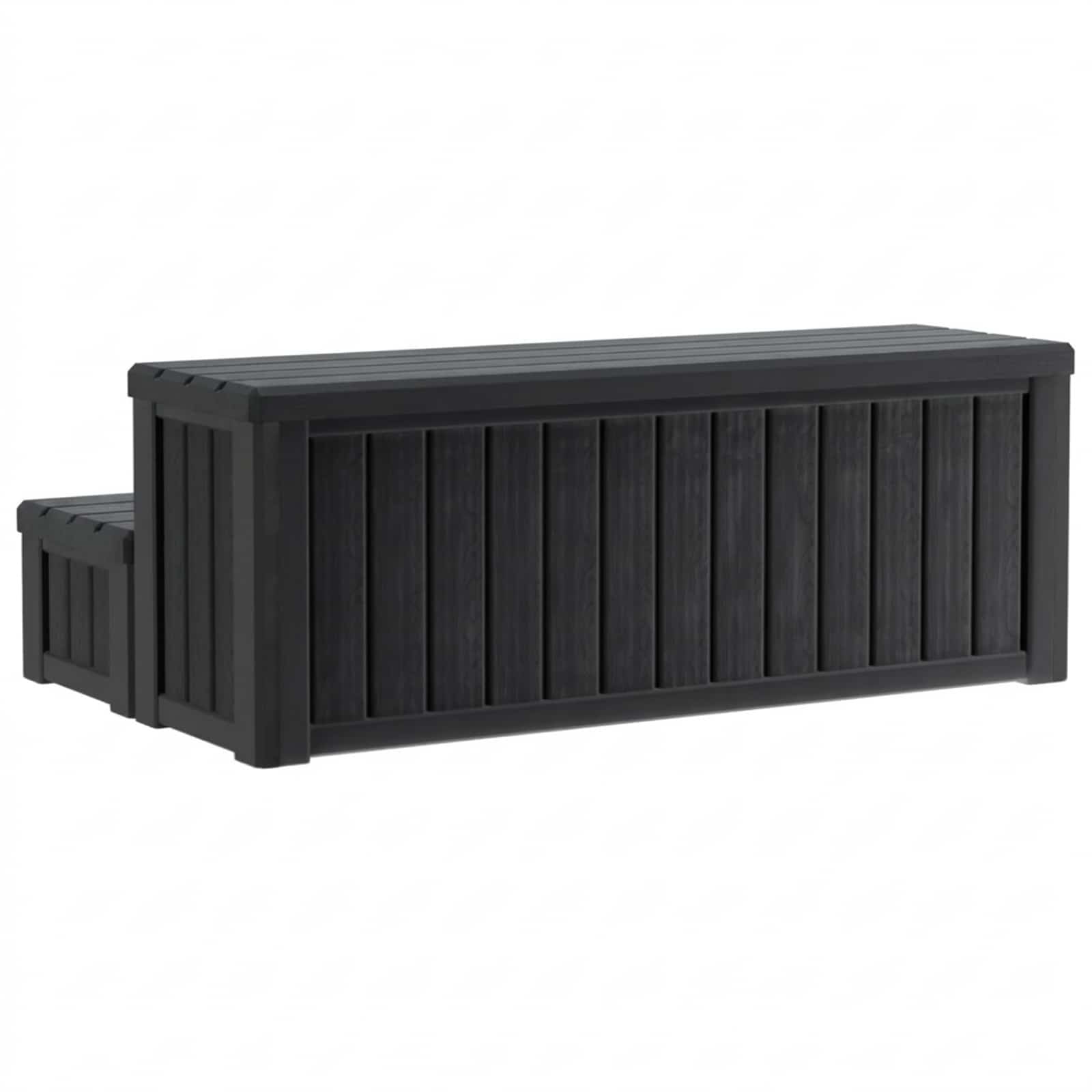 Hot Tub Stap met Opbergruimte 2-Staps Zwart 93 x 57 x 35 cm PP image 6