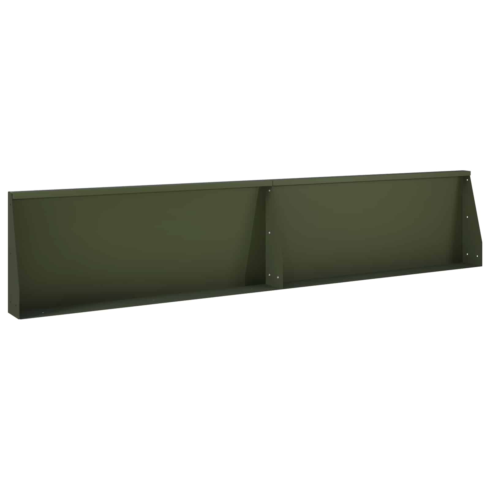 Задържащи стени 2 бр. 100 x 12 x 30 см Стомана Маслиненозелено