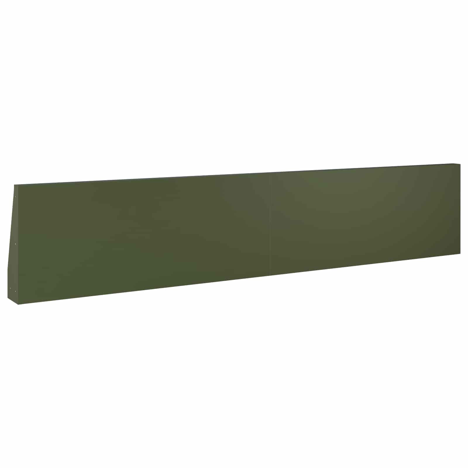 Zadrževanje stene 2 kos 100 x 12 x 30 cm Jeklo Olivno zelena