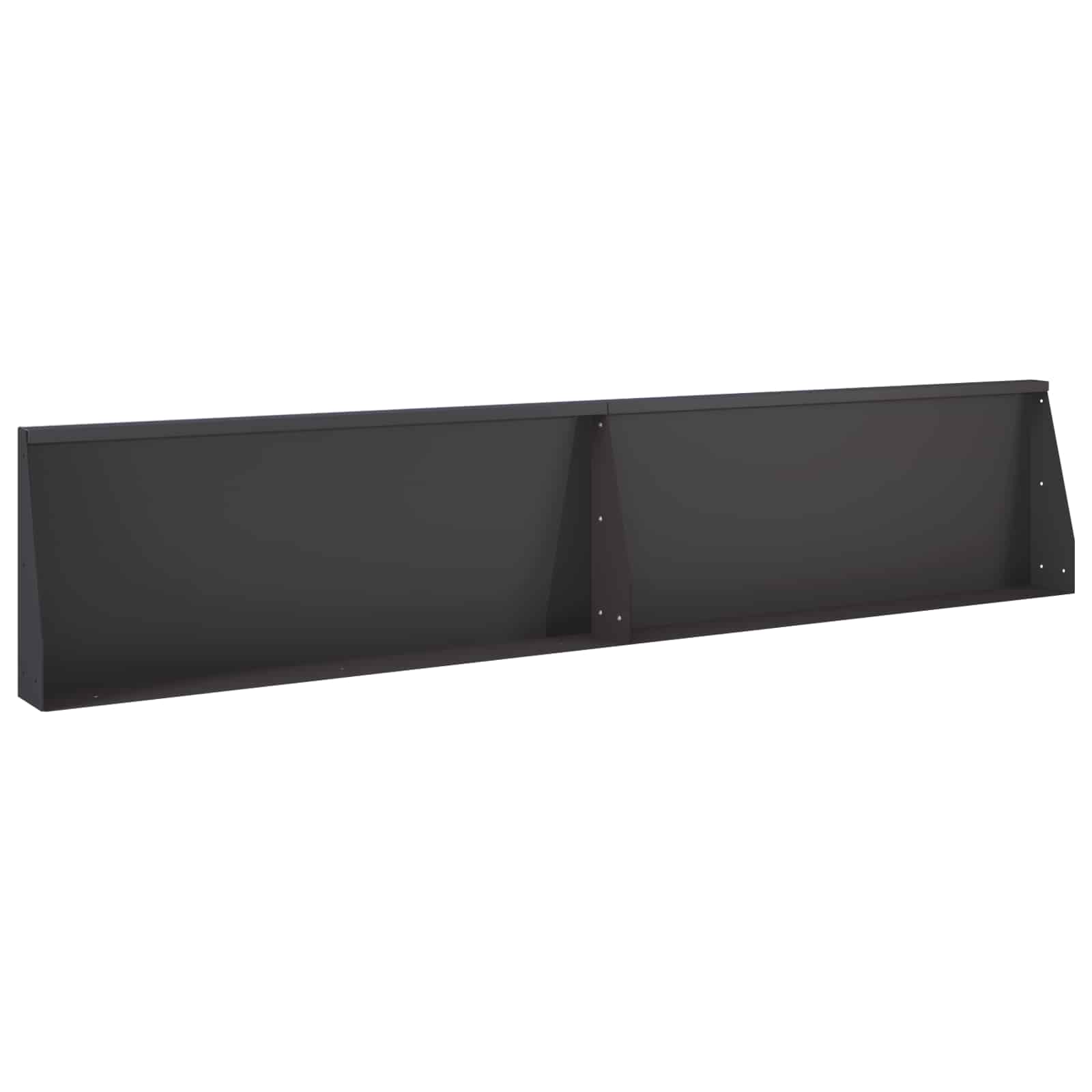 vidaXL Oporný múr 2 ks 100 x 12 x 50 cm Oceľ Čierna