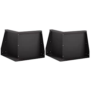 vidaXL Tugisein 2 tk 50 x 50 x 30 cm Teras Must