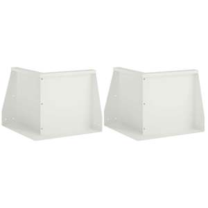 vidaXL Tugisein 2 tk 50 x 50 x 30 cm Teras Valge