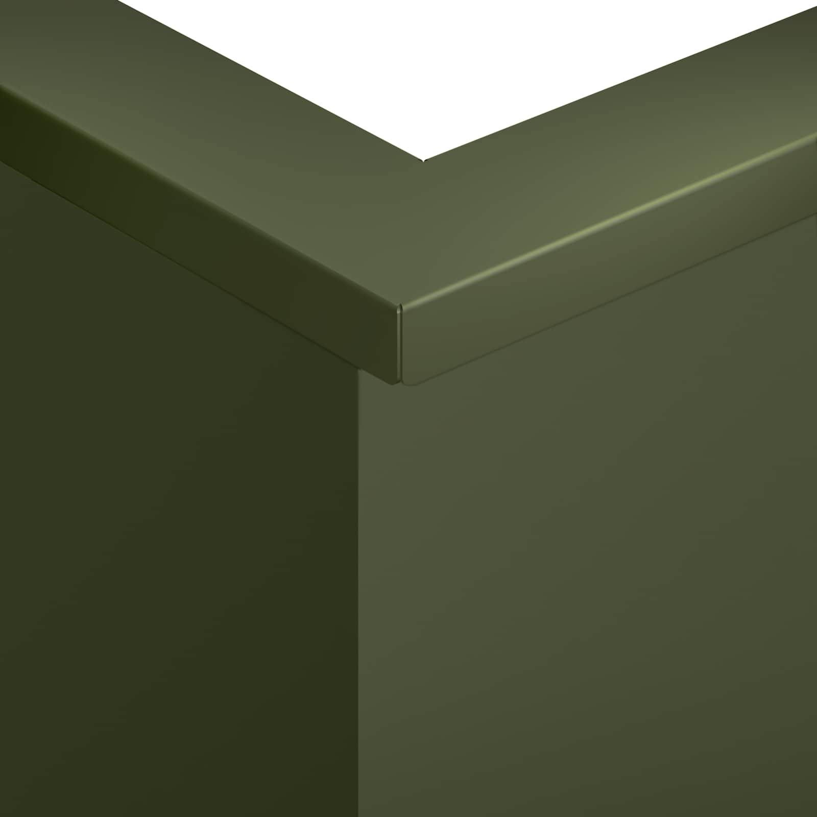 Zadrževanje stene 2 kos 50 x 50 x 30 cm Jeklo Olivno zelena