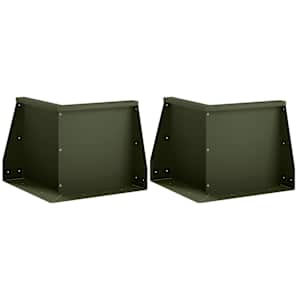 vidaXL Tugisein 2 tk 50 x 50 x 30 cm Teras Oliiviroheline