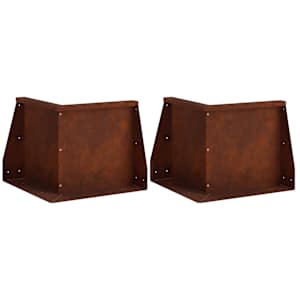 vidaXL Tugisein 2 tk 50 x 50 x 30 cm Ilmastikukindel teras Rooste
