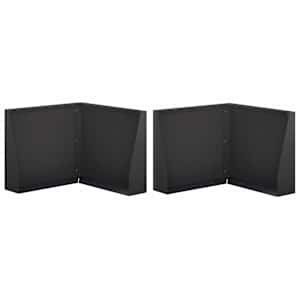 vidaXL Tugisein 2 tk 50 x 50 x 30 cm Teras Must