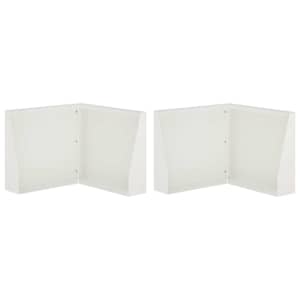 vidaXL Tugisein 2 tk 50 x 50 x 30 cm Teras Valge