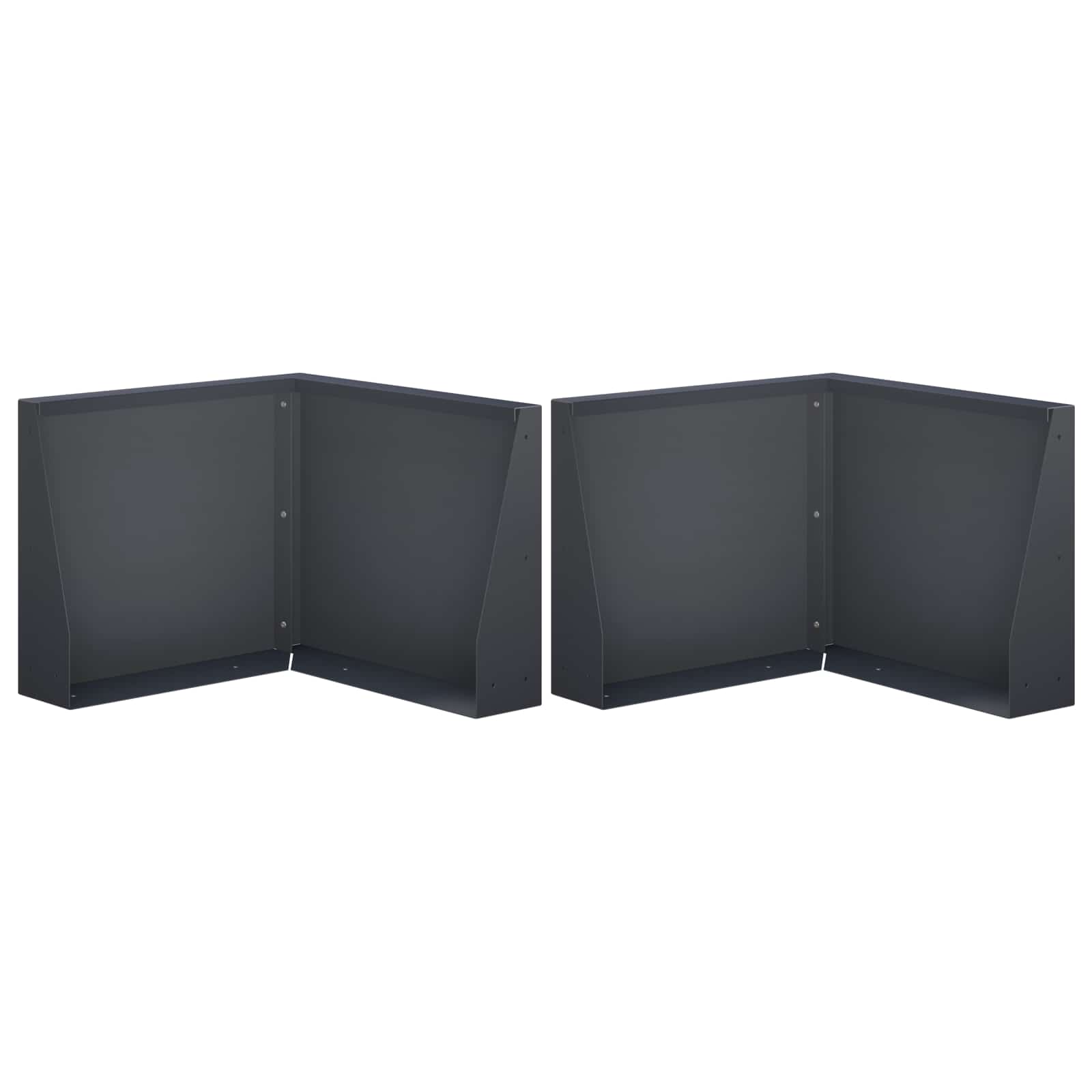 vidaXL Opěrná zeď 2 ks 50 x 50 x 30 cm Ocel Antracitová