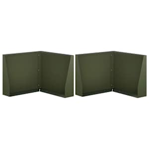 vidaXL Tugisein 2 tk 50 x 50 x 40 cm Teras Oliiviroheline