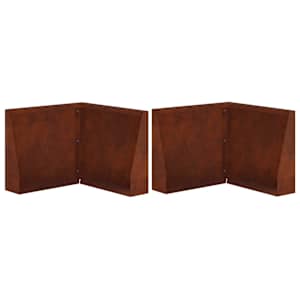 vidaXL Tugisein 2 tk 50 x 50 x 40 cm Ilmastikukindel teras Rooste