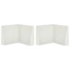 vidaXL Tugisein 2 tk 50 x 50 x 50 cm Teras Valge