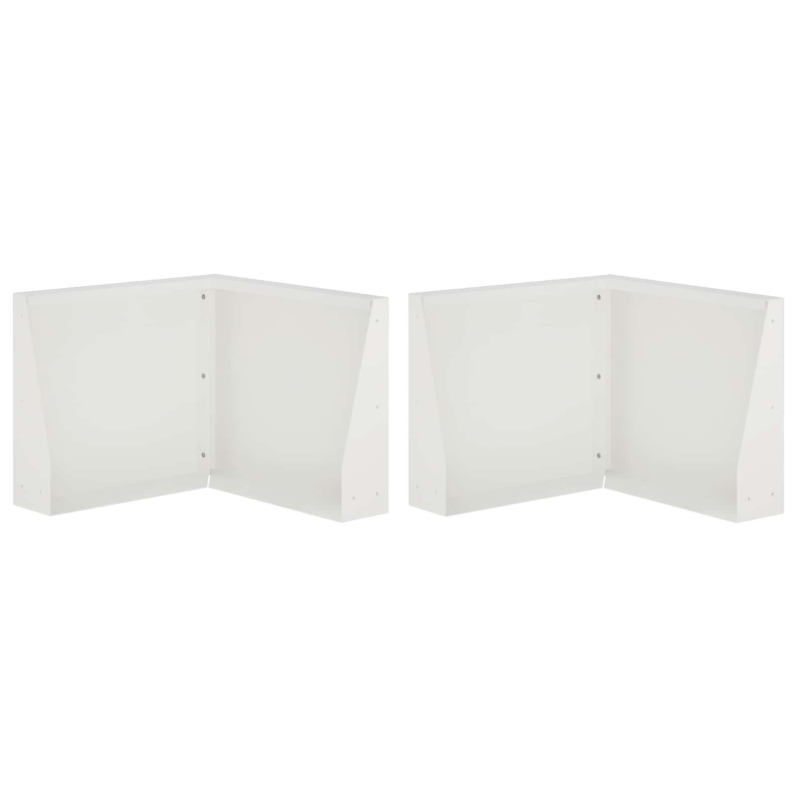 vidaXL Opěrná zeď 2 ks 50 x 50 x 50 cm Ocel Bílá