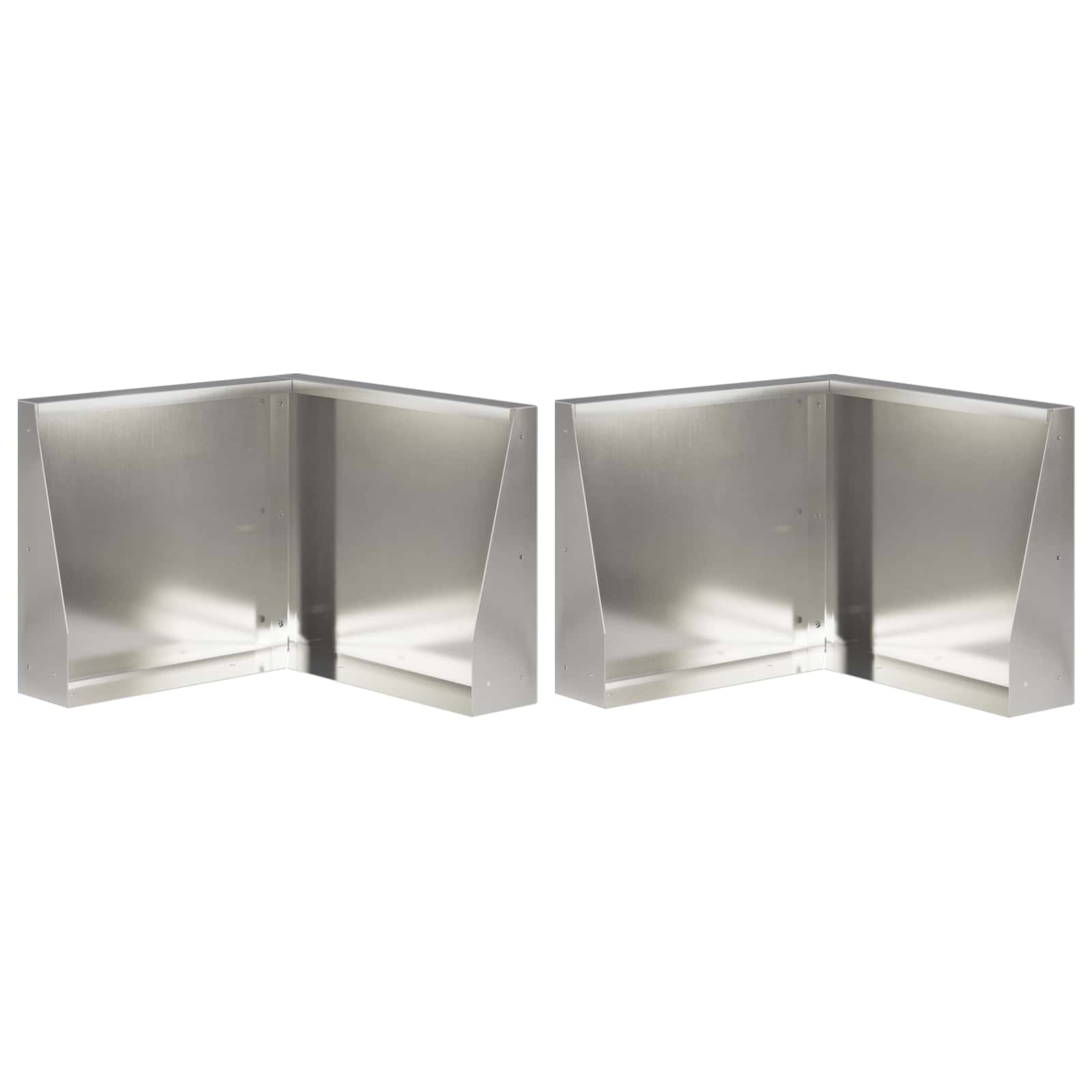 vidaXL Opěrná zeď 2 ks 50 x 50 x 50 cm Nerezová ocel Stříbrná
