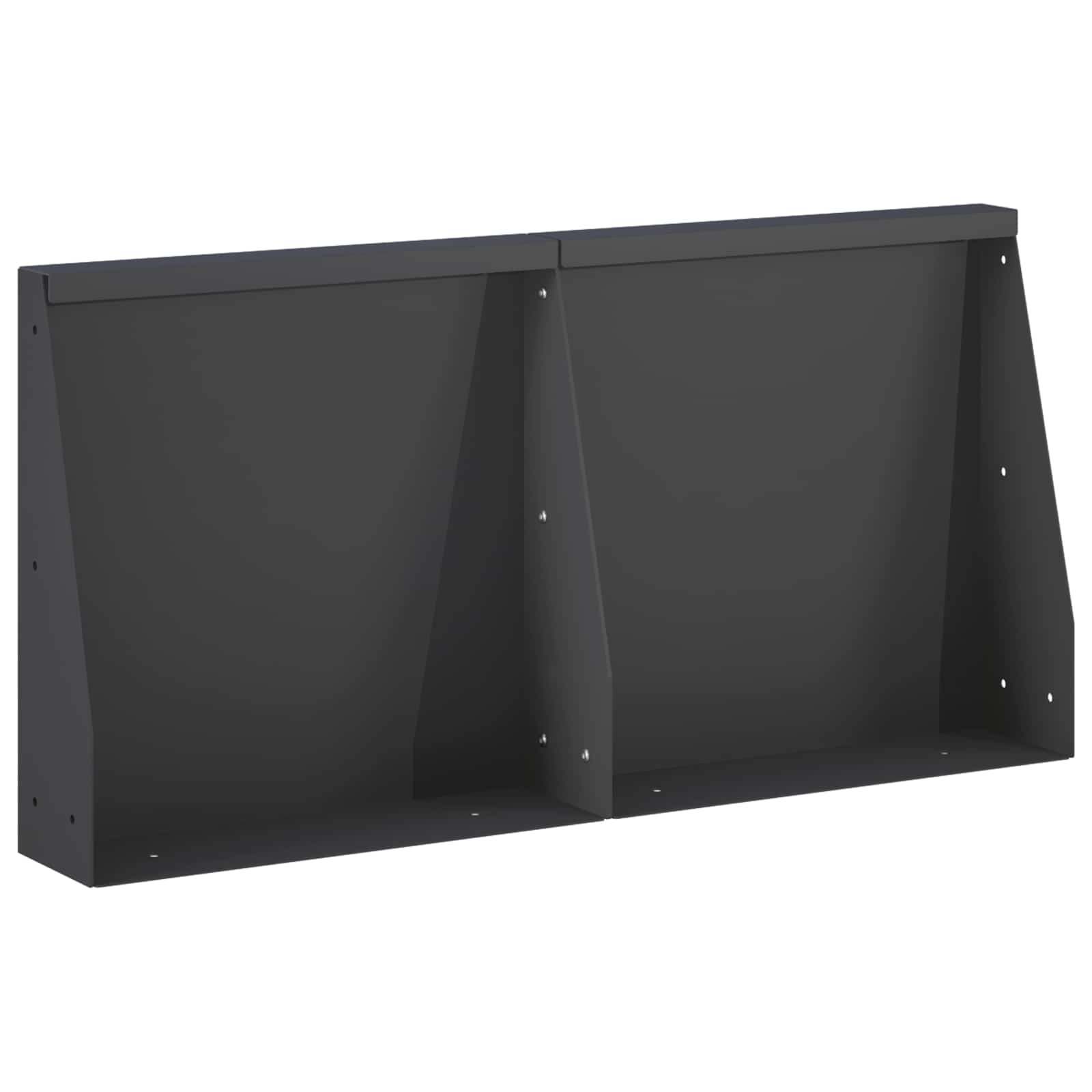 vidaXL Oporný múr 2 ks 40 x 12 x 30 cm Oceľ Čierna