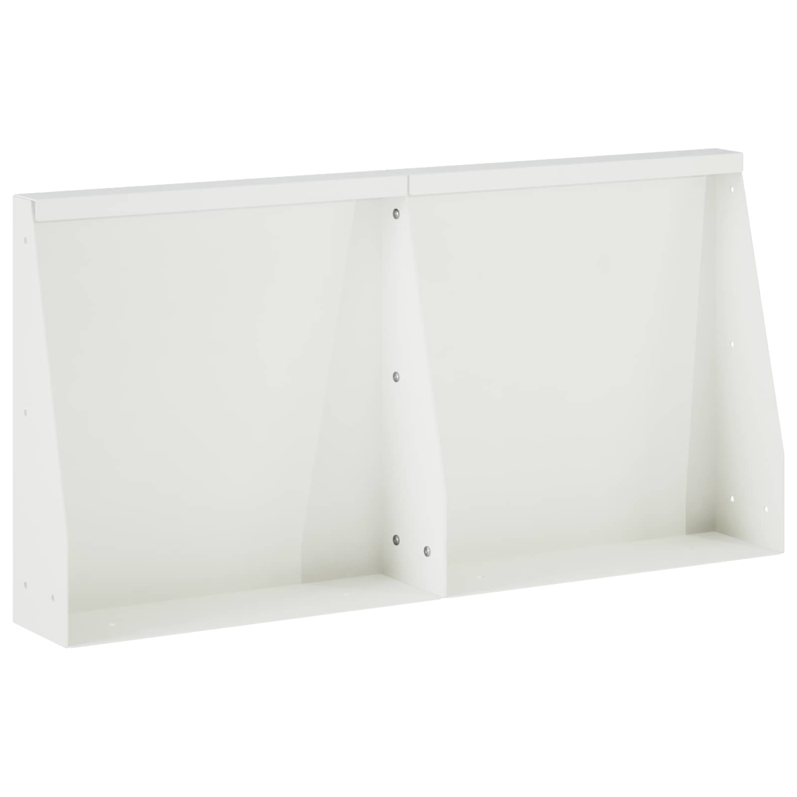 Задържащи стени 2 бр. 40 x 12 x 40 см Стомана Бяло