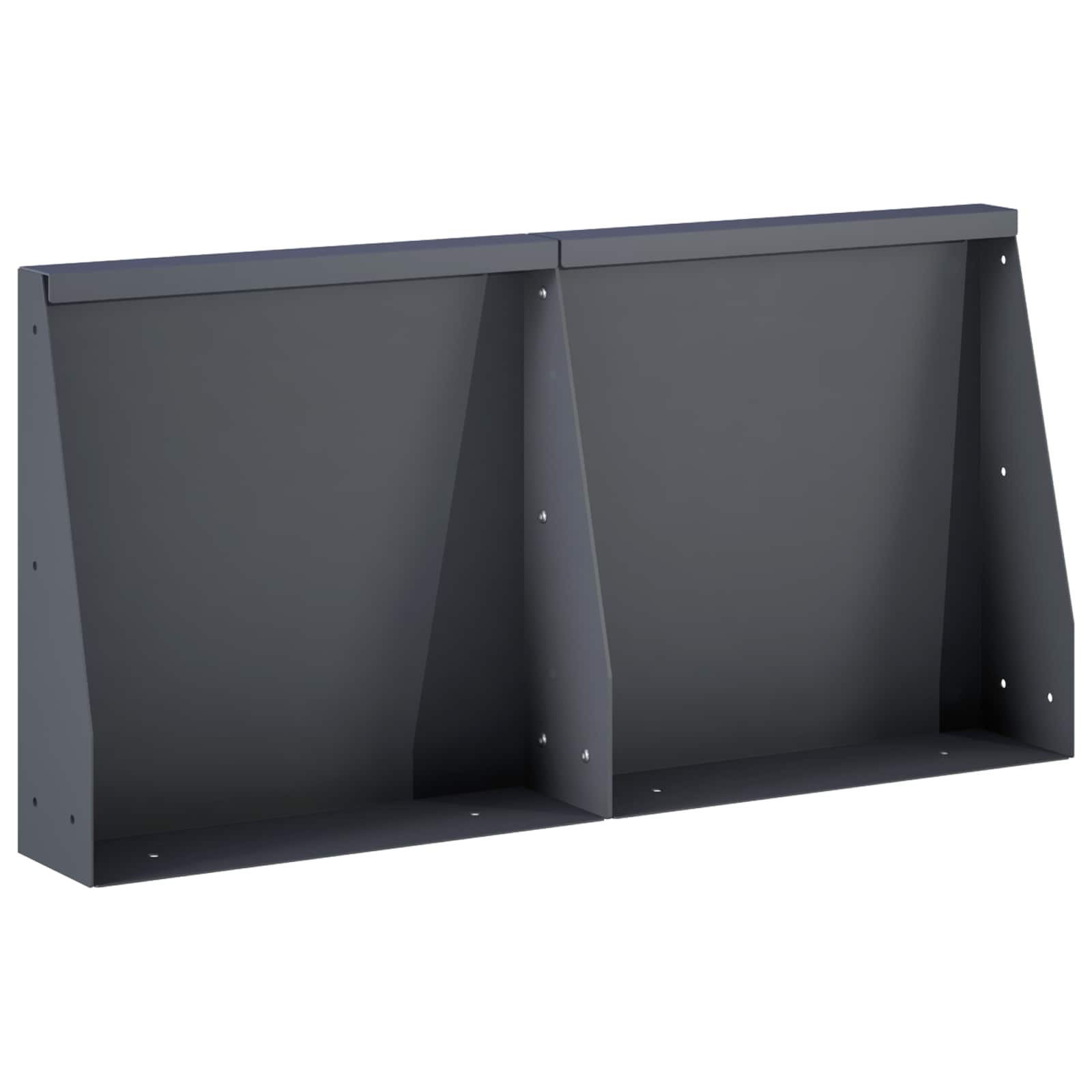 vidaXL Oporný múr 2 ks 40 x 12 x 40 cm Oceľ Antracitová