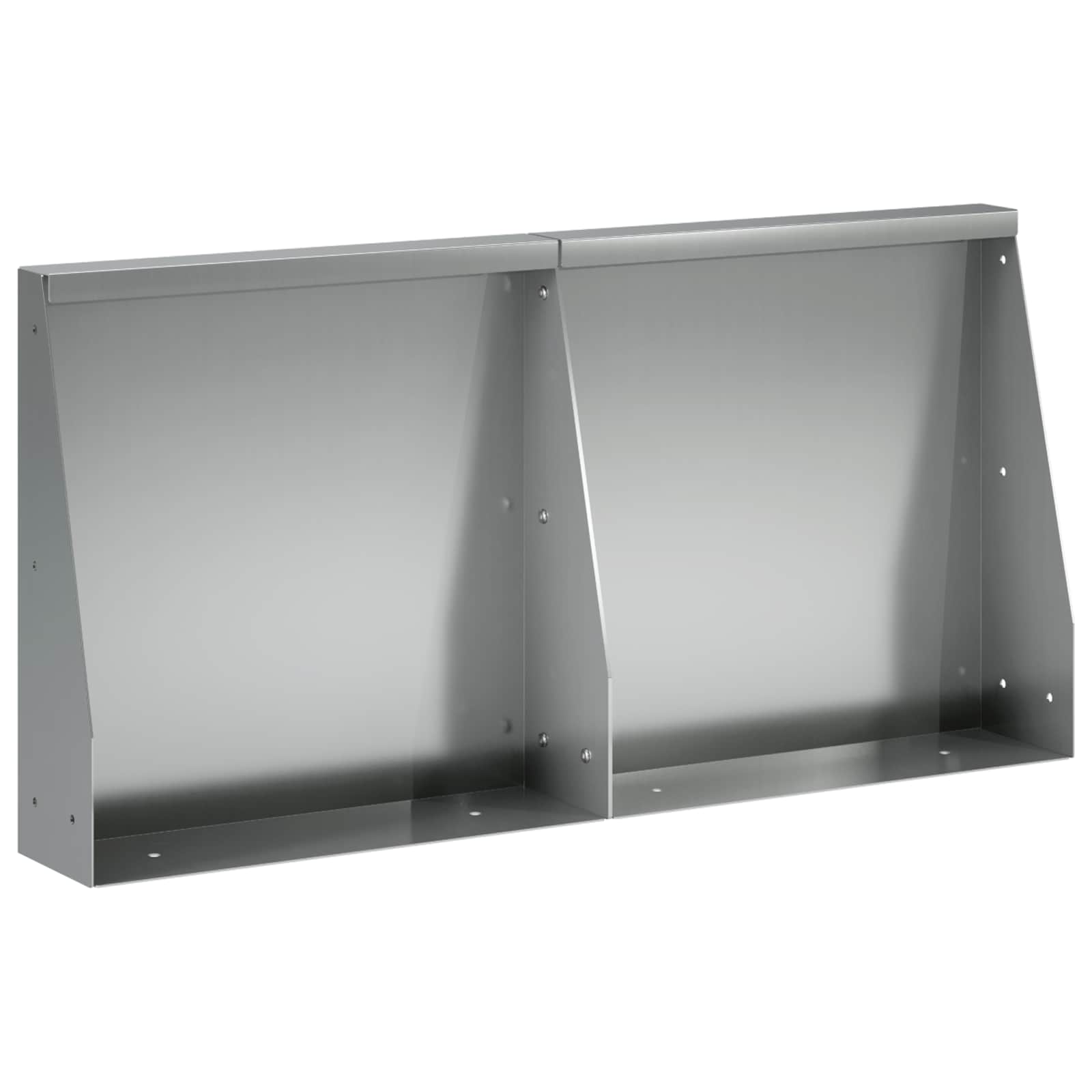 Задържащи стени 2 бр. 40 x 12 x 40 см Поцинкована стомана