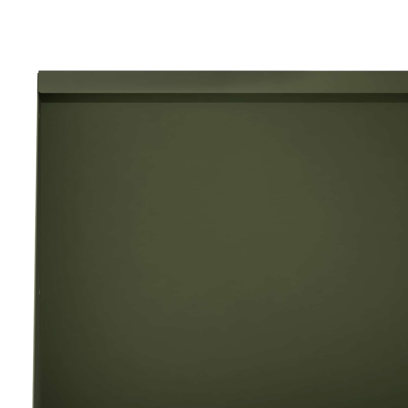 Zadrževanje stene 2 kos 60 x 12 x 30 cm Jeklo Olivno zelena