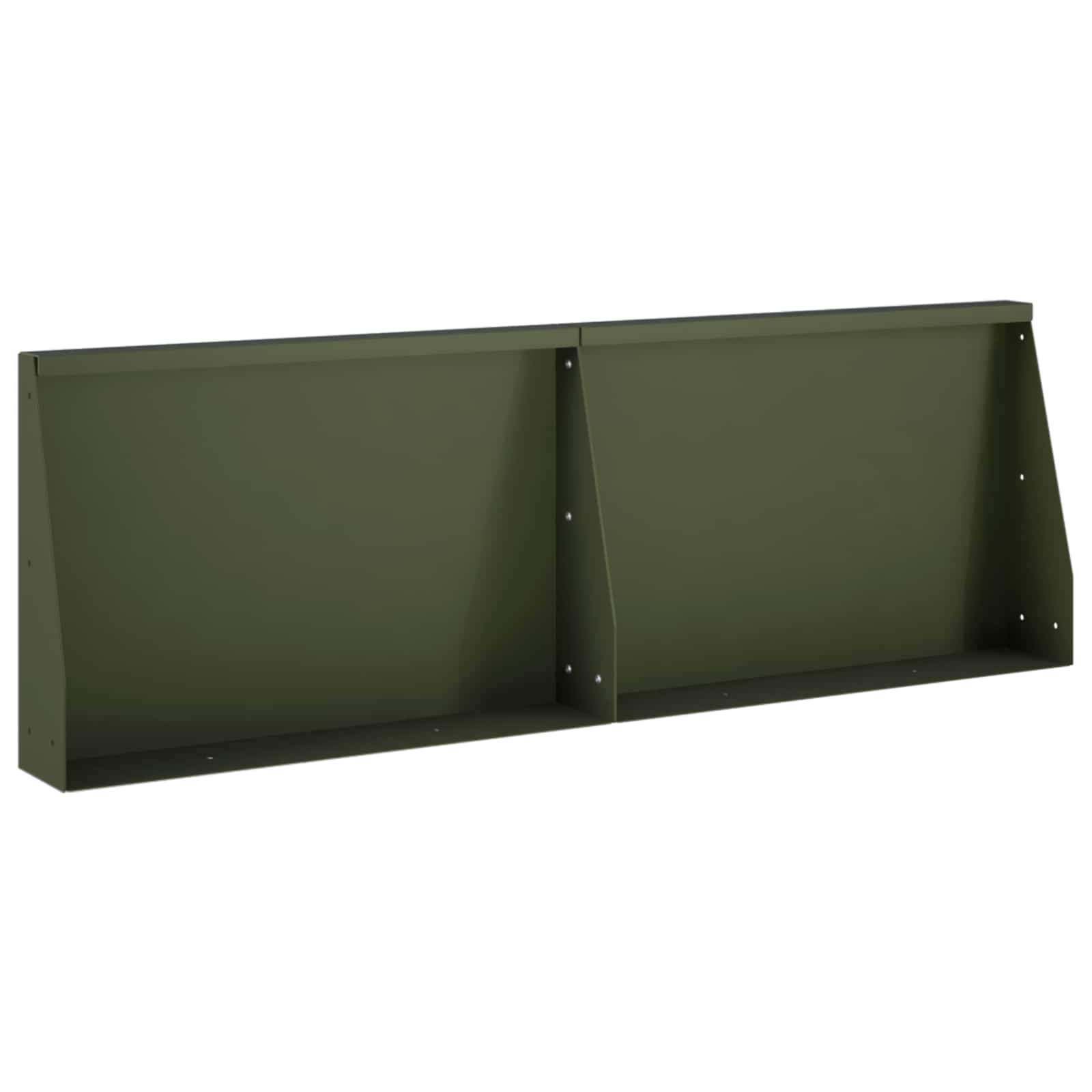 Задържащи стени 2 бр. 60 x 12 x 30 см Стомана Маслиненозелено
