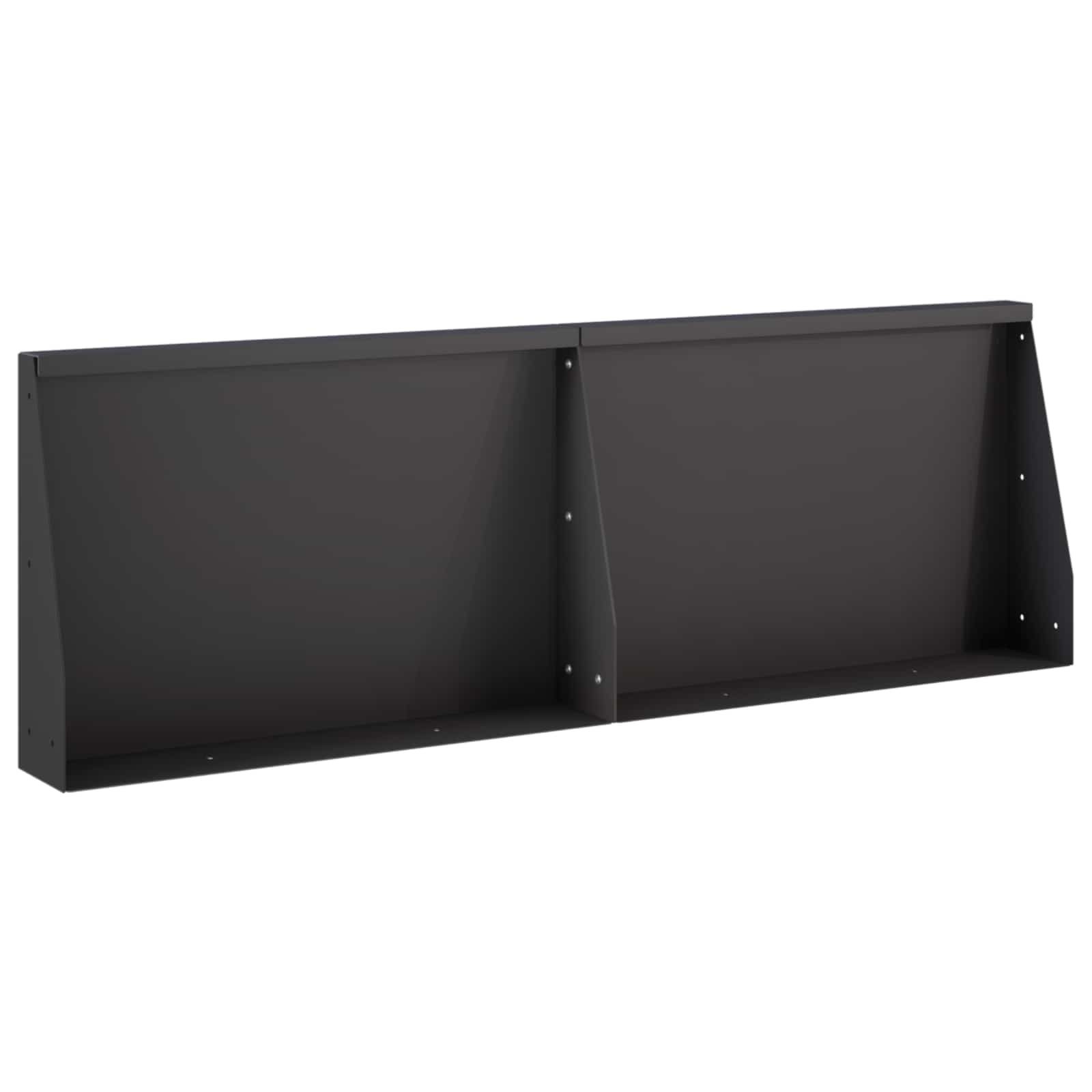 vidaXL Oporný múr 2 ks 60 x 12 x 50 cm Oceľ Čierna