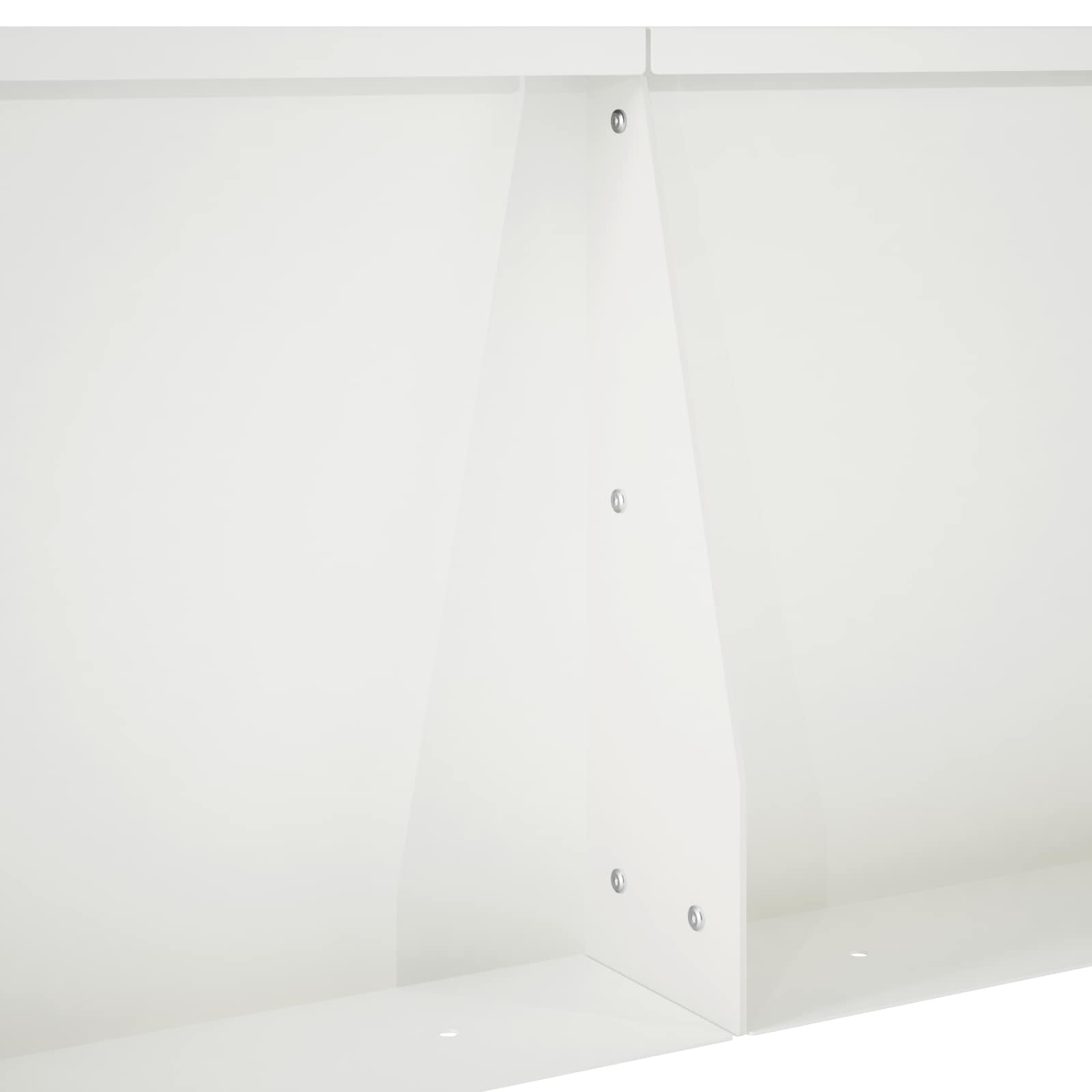 Zadrževanje stene 2 kos 60 x 12 x 50 cm Jeklo Bela