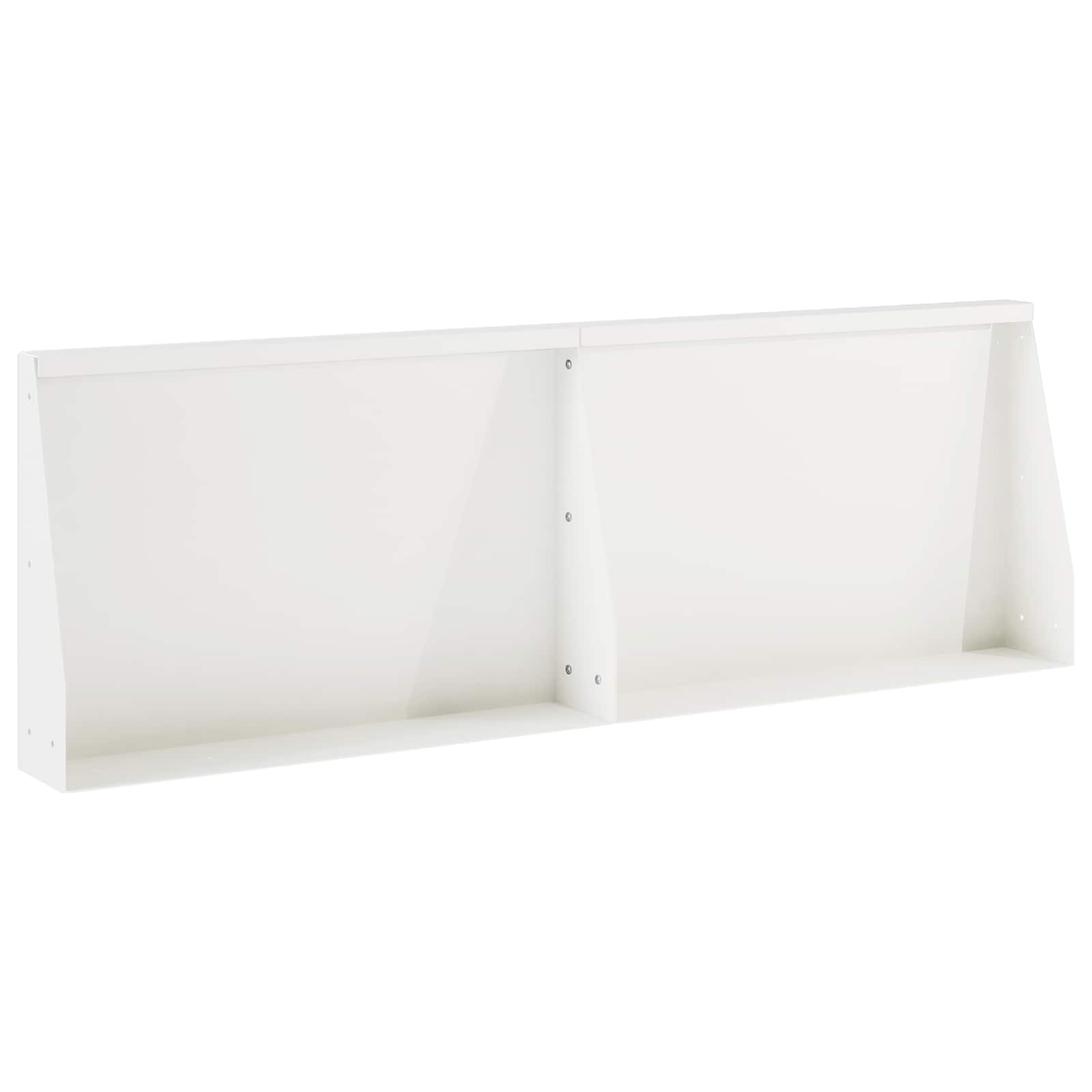 Задържащи стени 2 бр. 60 x 12 x 50 см Стомана Бяло
