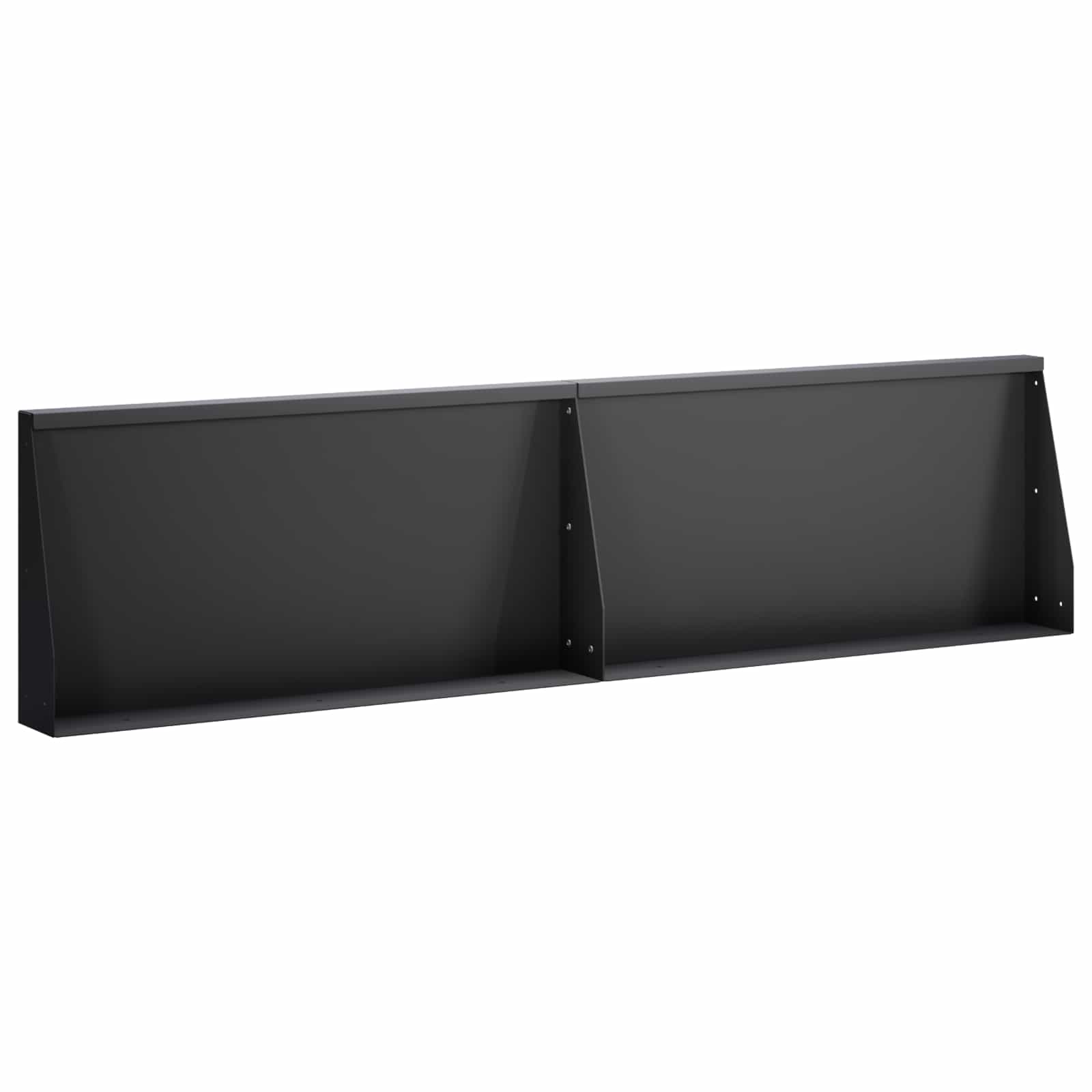 vidaXL Oporný múr 2 ks 80 x 12 x 40 cm Oceľ Čierna