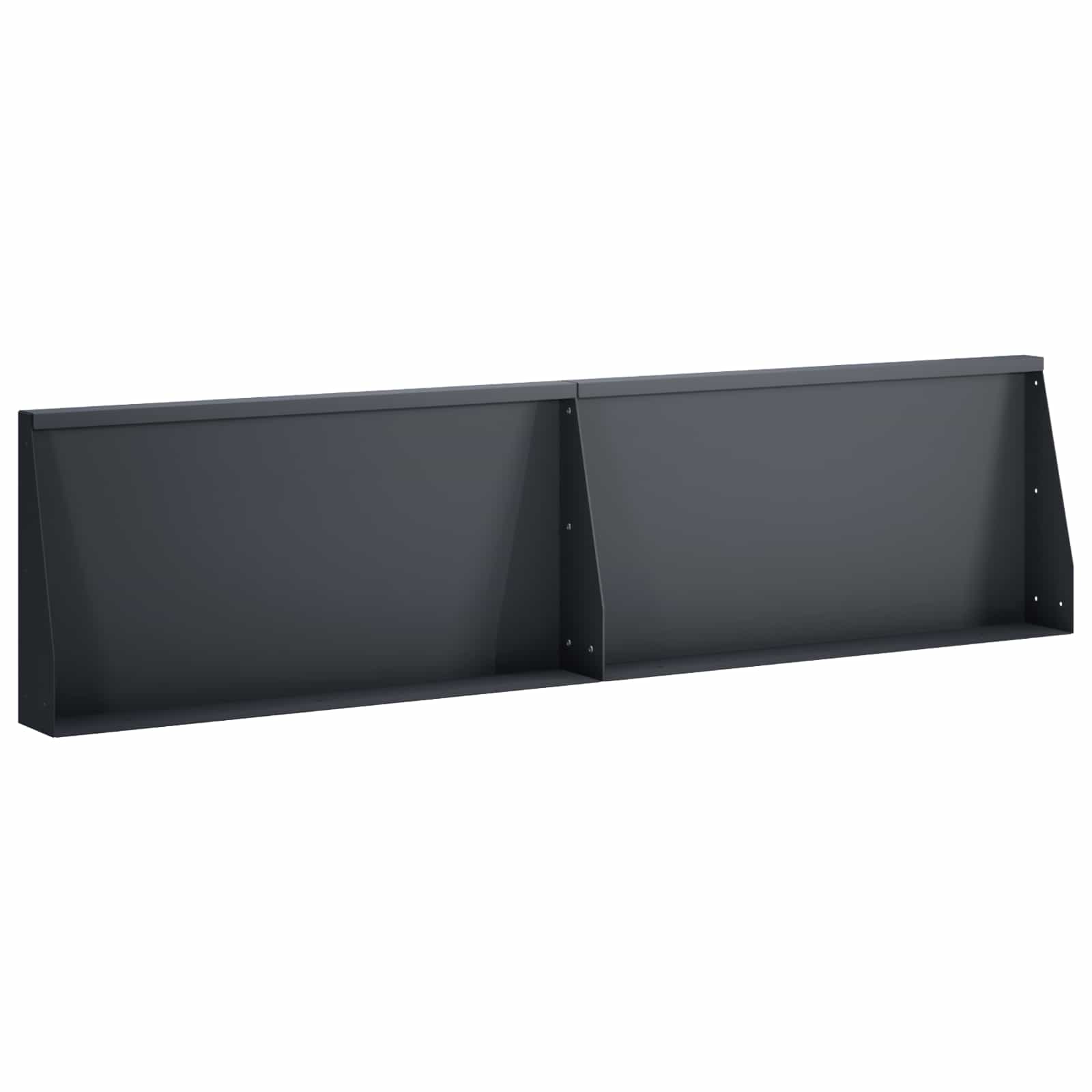 vidaXL Oporný múr 2 ks 80 x 12 x 50 cm Oceľ Antracitová