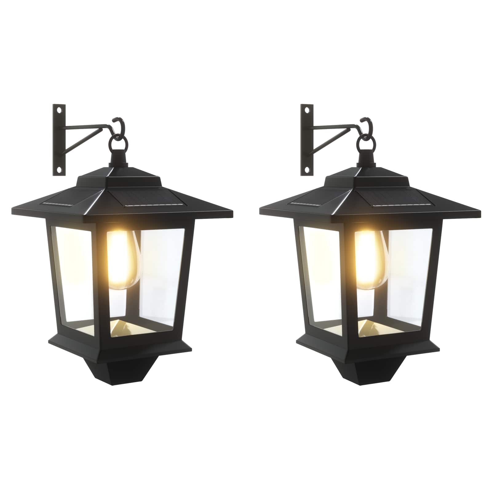 Wandlamp with LED Bulb 2 st Zwart 19 x 14 x 25 cm RVS en ABS image 2