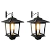 vidaXL Seinale Paigaldatav Lamp 2 tk Must 19 x 14 x 25 cm