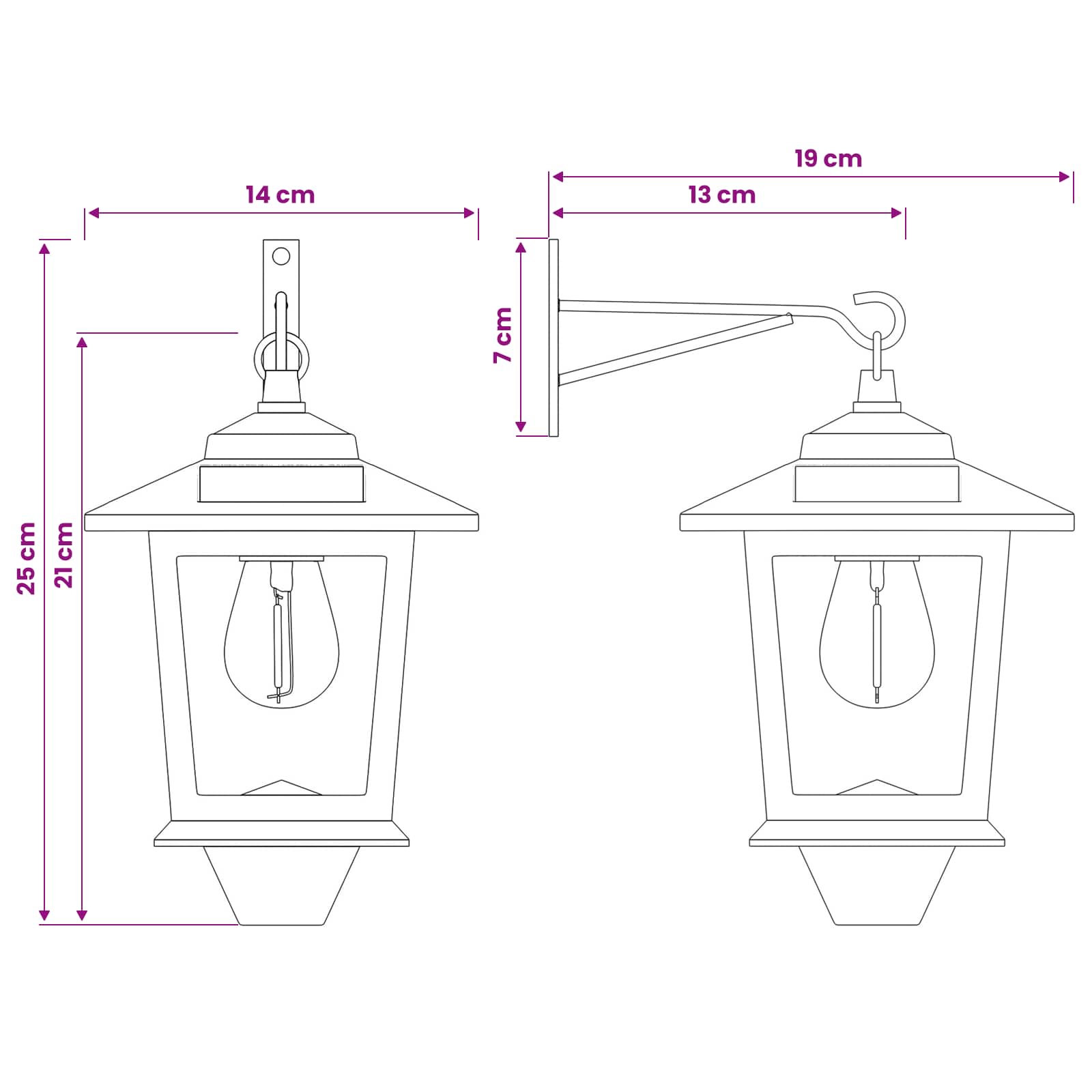 Wandlamp with LED Bulb 2 st Zwart 19 x 14 x 25 cm RVS en ABS image 10