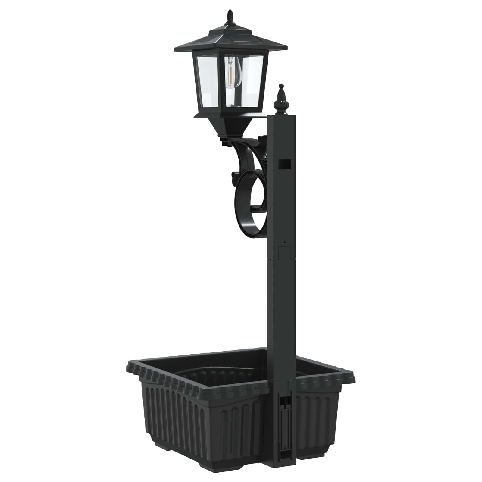 Bollard Light met Plantenbak Zwart 29 x 28 x 74 cm ABS en PP image 8