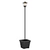 vidaXL P&auml;ikeseenergia lamp posti ja lillekastiga Must 32 x 32 x 158 cm