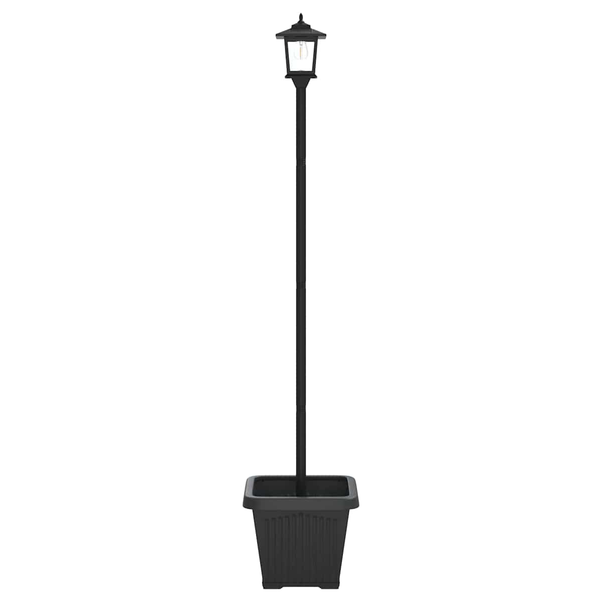 Solarlampe med plantekasse with LED Bulb Sort 32 x 32 x 158 cm - Billede 6