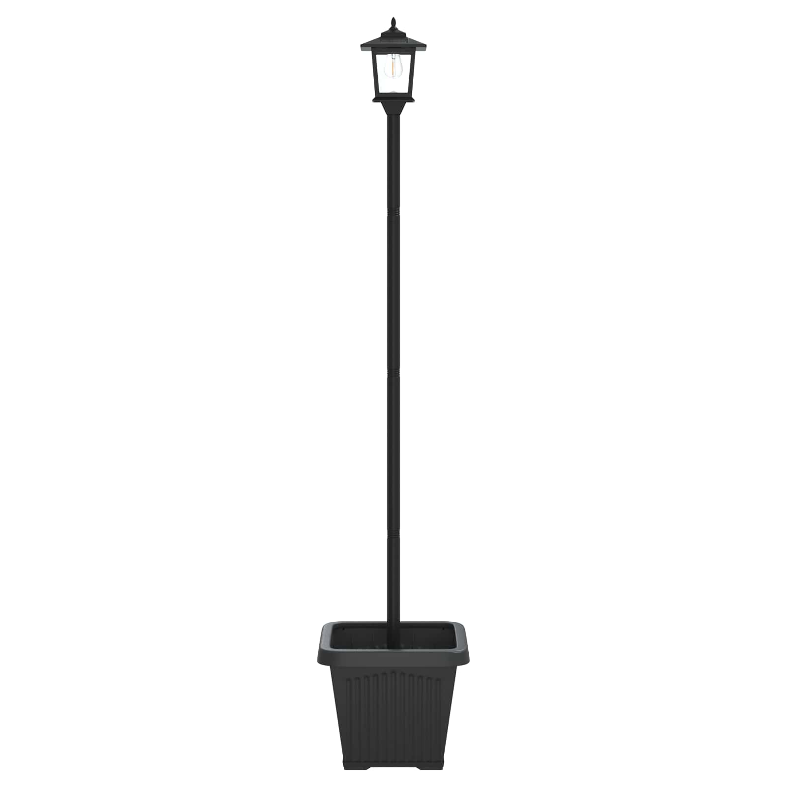 Solarlantaarnpaal met plantenbak warm wit 32 x 32 x 158 cm image 6