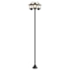 vidaXL 3-Pealine Lamp Post Must 16 x 16 x 187 cm Alumiinium ja ABS